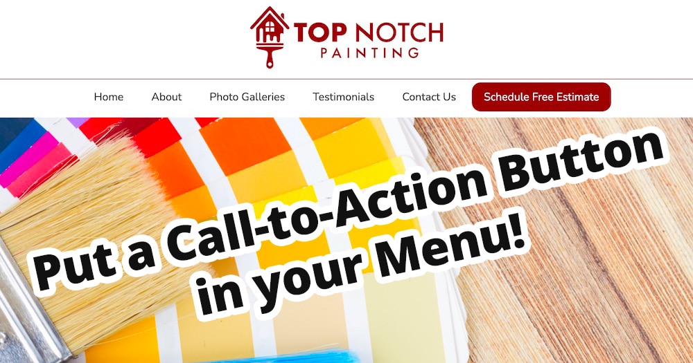 Put a Call to Action Button in your Menu!