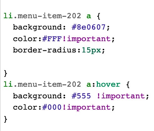 css code snippet