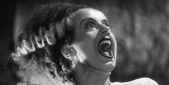 Bride of Frankenstein screaming!