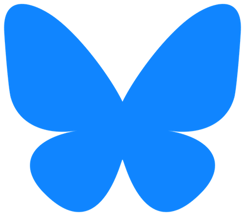 blue butterfly icon for bluesky social network